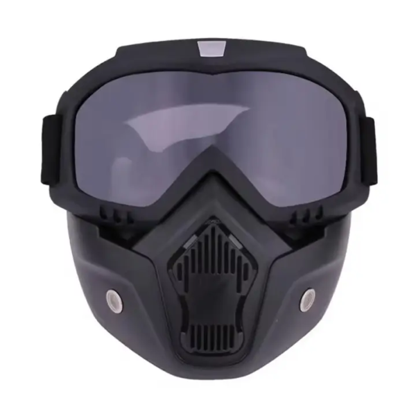 Anti Scratch Goggle Bike Mask, UV Protective Open Face & Eyewear Windproof Dirt Shield Adjustable Strap Soft Foam Padded Detachable for Cycling Bike Off Road Racing Riding Unisex