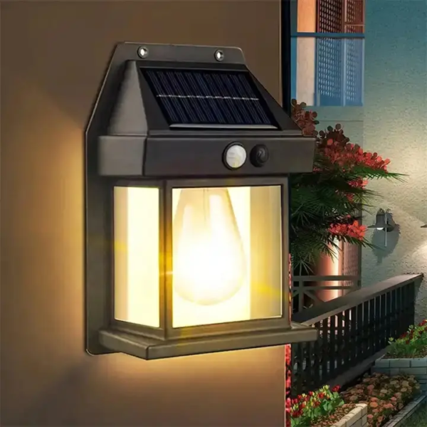 Solar Wall Lights Outdoor Motion Sensor Auto Chargeable Exterior LED Sconce Front Porch Security Lamps waterproof for Patio Garden