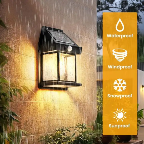 Solar Wall Lights Outdoor Motion Sensor Auto Chargeable Exterior LED Sconce Front Porch Security Lamps waterproof for Patio Garden - Image 3